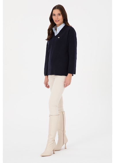 U.S. Polo Assn. U.s. Polo Assn. Kadın Lacivert Melanj Kazak /triko 50314833-vr120
