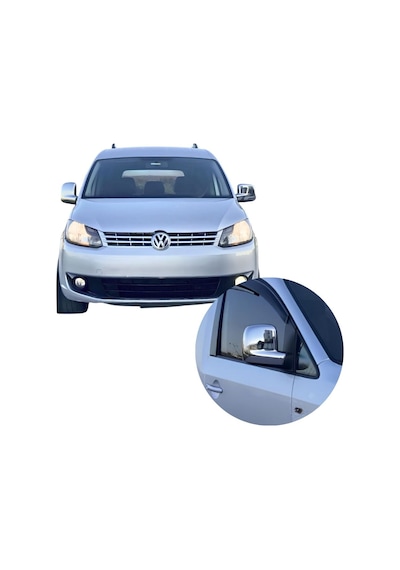 Ebal Otomotiv VW Caddy Krom Ayna Kapağı 2 prç. 2004-2015 Paslanmaz Çelik