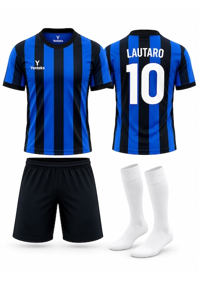 Yenteks Lautaro Yazılı Lacivert Çocuk Forma Seti + Çorap