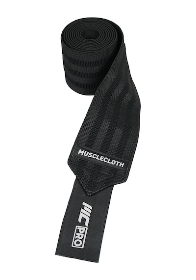 Musclecloth Pro Knee Wraps Diz Bandajı 2'li Paket - Cırt Bantlı Siyah