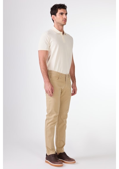 Dufy Vizon 5 Cep Düz Renk Slim Fit Erkek Pantolon Vizon