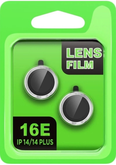 Mey İthalat Apple Uyumlu iPhone 16e Raze Metal Kamera Lens - Gümüş