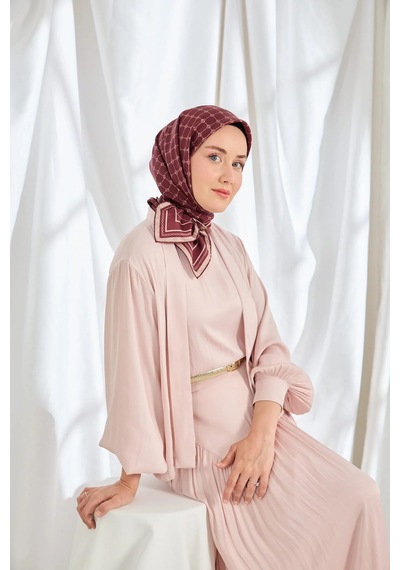Silk Home %100 Twill İpek Eşarp S539 Bordo