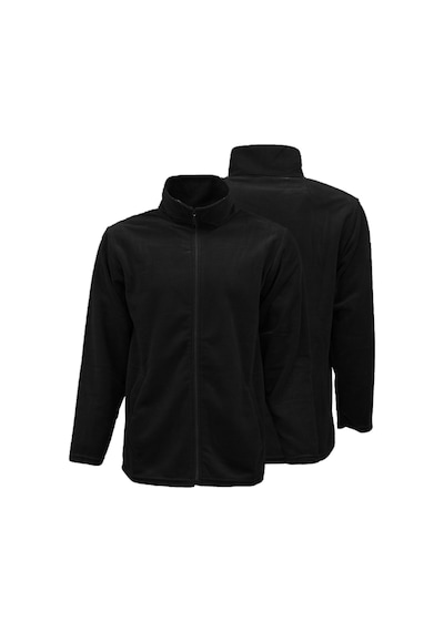 Acr Giyim Siyah Bato Yaka Tam Fermuarlı Ve Cepli Outdoor Polar Ceketacr Giyim Siyah