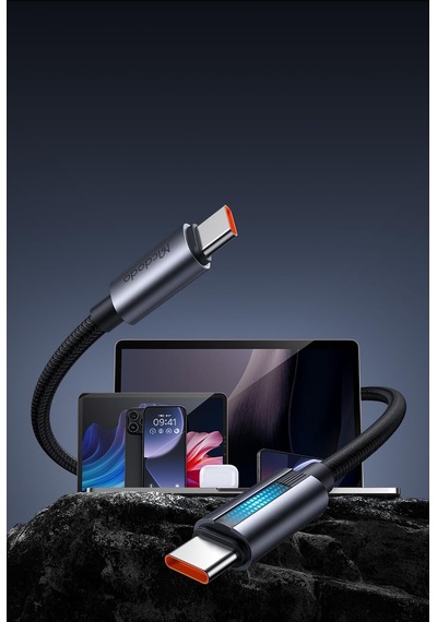 Ca-5740 100 W Type-c To Type-c Hızlı Şarj Kablosu 1.2 M Siyah