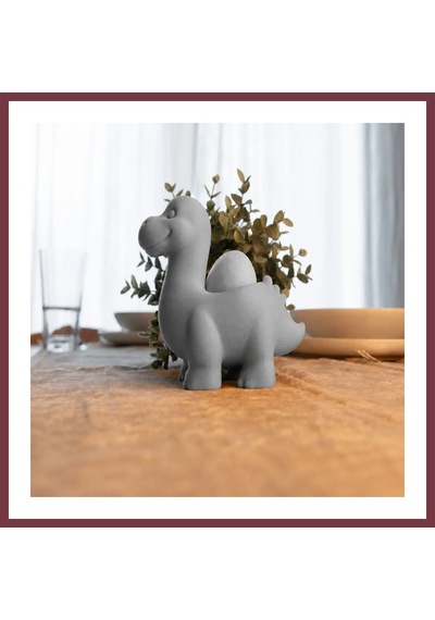 Storeşahin 3d Baskı Dinozor Yumurtalık - Sevimli Eggosaurus Yumurta Tutucu-gri Shn0720