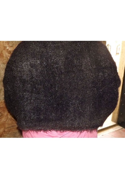 Mandaş Style El Dokuma Angora Bayan Şalı-Siyah