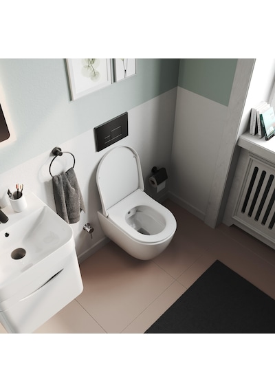 Aqua Bagno Moon Yavaş Kapanan Klozet Kapağı - Duroplast Beyaz