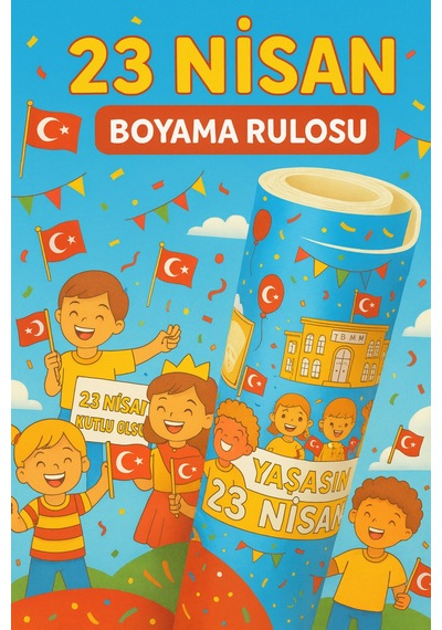 23 Nisan Ulusal Egemenlik Ve Çocuk Bayramı Boyama Rulosu