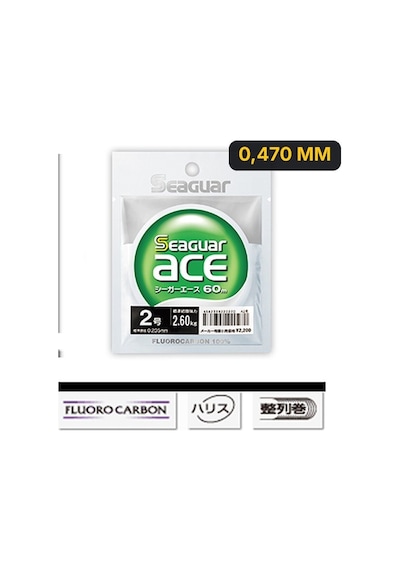 Seaguar Ace %100 Fluoro Carbon Misina 60mt 0.470mm