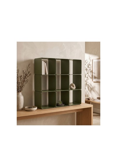 Node 9'lu Modüler Metal Açık Raf Ünitesi Çok Amaçlı Küp Kitaplık 50x50 Cm Yeşil - 944249484 Yeşil Node 9'lu Modüler Metal Açık Raf Ünitesi Çok Amaçlı Küp Kitaplık 50x50 Cm Yeşil - 944249484 Yeşil