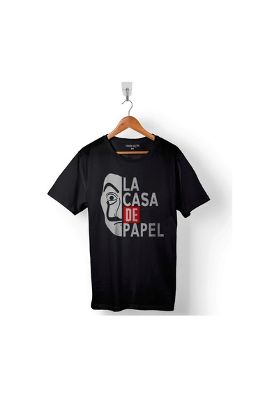 La Casa De Papel Lacasa Half Face Yarım Yüz Baskılı Tişört Unisex T-shirt 001