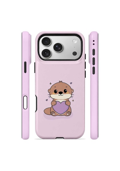 Velvoria Valestra Pembe Hamsterli Apple iPhone Uyumlu 17 Pro Magsafe Koruma Kılıfı Valestra Magline - Pembe Hamsterli