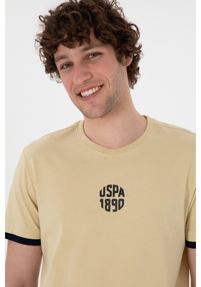 U.S. Polo Assn. Erkek Regular Fit Bisiklet Yaka Açık Haki Tişört 50306900-VR183
