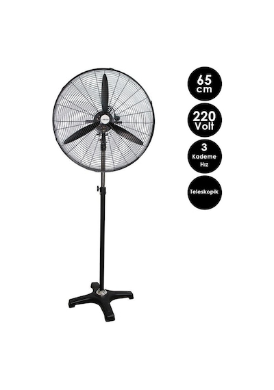 Hegi 818100518 Sanayi Tipi Ayaklı Vantilatör 65 Cm