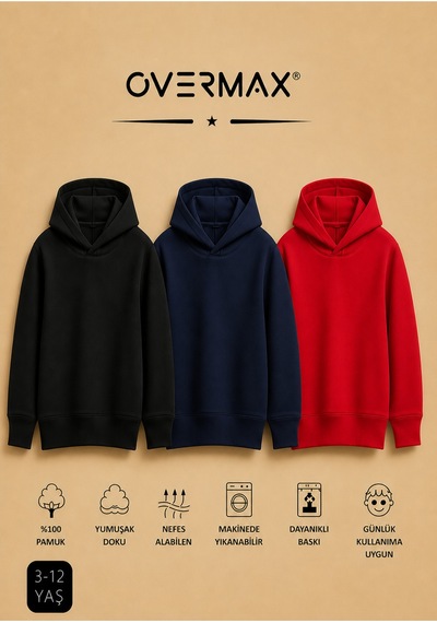 Overmax Çocuk 3'lü Sweatshirt Takımı 3-12 Yaş Siyah-lacivert-kırmızı - 917542430 Siyah-lacivert-kırmızı Overmax Çocuk 3'lü Sweatshirt Takımı 3-12 Yaş Siyah-lacivert-kırmızı - 917542430 Siyah-lacivert-kırmızı