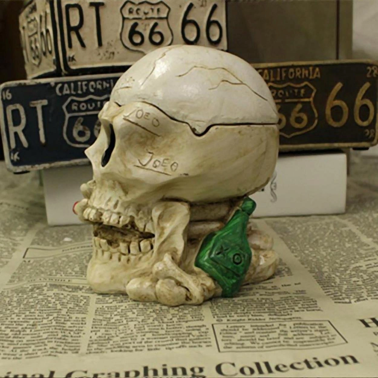 Kapaklı Reçine Kafatası Küllük Gotik Vintage Dekoratif Sigara Küllüğü Ev Ofis Masa Süsü Kurukafa 2 Kapaklı Reçine Kafatası Küllük Gotik Vintage Dekoratif Sigara Küllüğü Ev Ofis Masa Süsü Kurukafa 2