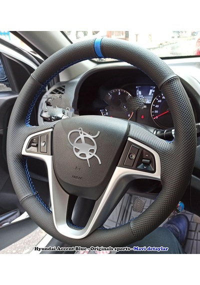 Hyundai İ20 Araca Özel Direksiyon Kılıfı Noktalı Düz Yüzüklü