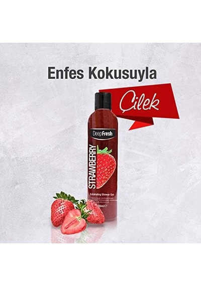 Peeling Etkili Arındırıcı Duş Jeli 400 Ml Çilek Açık Mavi