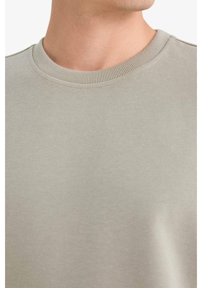Defacto Regular Fit Bisiklet Yaka Uzun Kollu Body E9688ax25aukh465 Haki