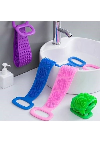 Sas Silikon Banyo Sırt Kesesi Çok Renkli