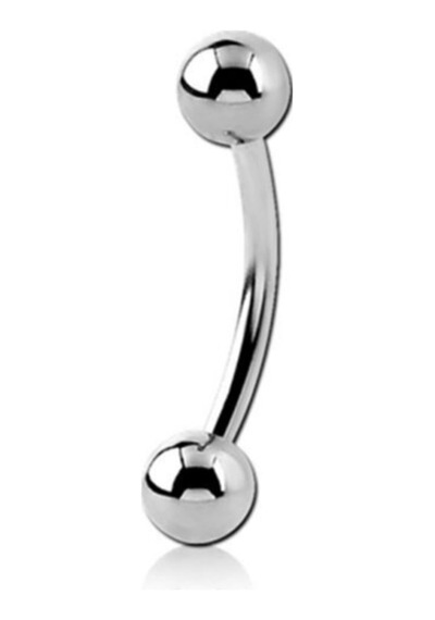 Cerrahi Çelik Kaş Piercing Gümüş