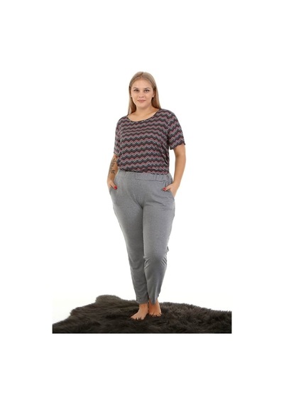 Myline Kadın Ev Rahatlığı Pijama Takımı Gri