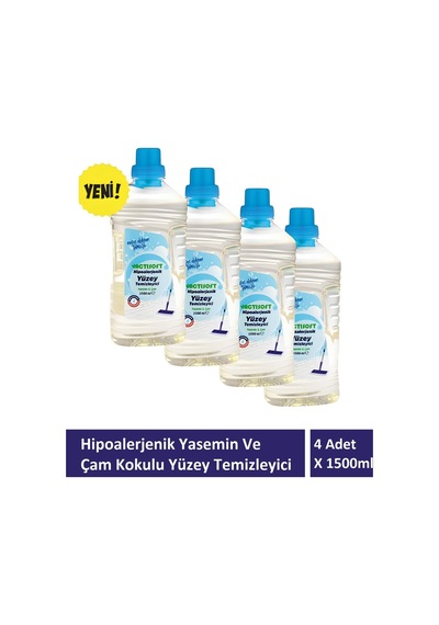 Hipoalerjenik Yasemin Ve Çam Kokulu Yüzey Temizleyici 4 Adet X 1500 Ml 4'lü Set