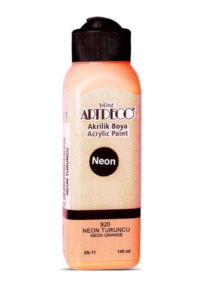 Neon Akrilik Boya, 140ml, Neon Turuncu 920 Genel