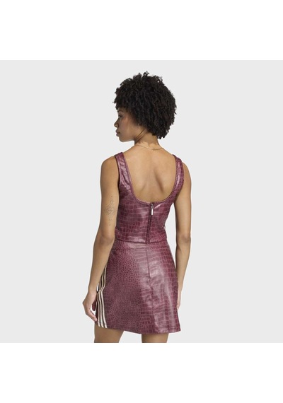 Adidas Kd8786 Pleather Corset Kadın Korse Mor