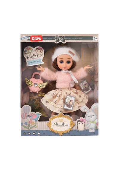 Ctoy Oyuncak Klasik Moda Aksesuarlı Oyuncak Bebek 30 Cm Musliha Bebek