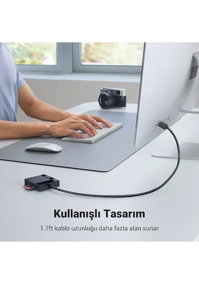 Tr Usb 3.0 Kart Okuyucu Sd/tf/cf/ms İçin 4'ü 1 Arada Kart Okuyucu Sd Kart Okuyucu Sd, Cf, Mikro Sd, Sdxc, Mikro Sdhc,
