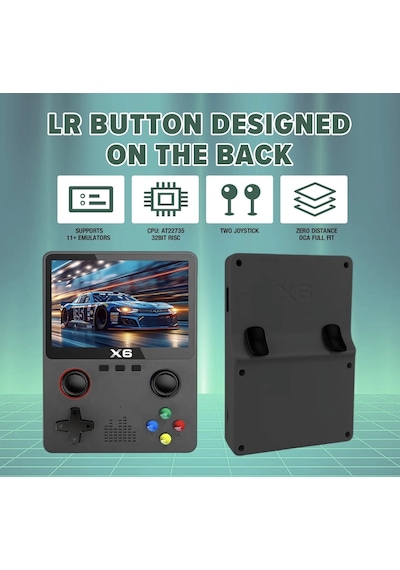 X6 Retro El Oyun Konsolu 10.000+ Oyun, 3.5 Ips Ekran, Çift 3d Joystick, 11 Emülatör Desteği, 64 G