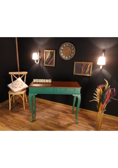 Wooding 120 Cm Çekmeceli Masif Yeşil Ceviz Dresuar (548589918) Yeşil