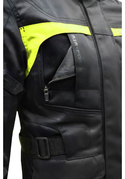 Vexo Adventure H20 Siyah-neon Sarı 4 Mevsim Motosiklet Montu