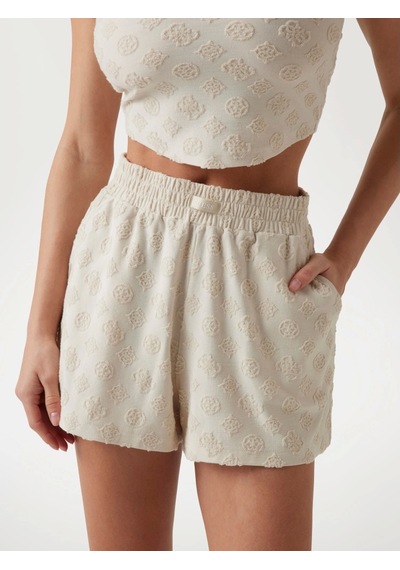Guess Kadın Peony Jakarlı Şort Çok Renkli