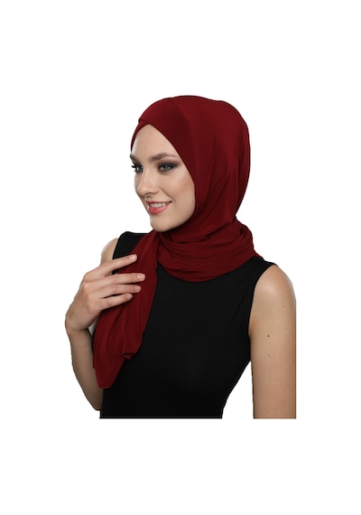 Elysianfidan Sarmalı Takmatik Bordo Hazır Türban Tesettür Bone Namaz Örtüsü Bordo