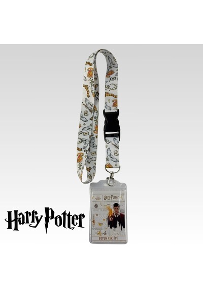 Bakgelal Harry Potter Chibi Karakterler Lisanslı Boyun Askı İpi, Hogwarts Lanyard Seti Beyaz Baykuş - Bgaharryip004