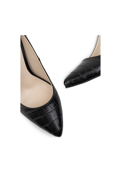 Deery Siyah Kroko Kadın Stiletto Siyah