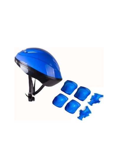 Mavi Koruyucu Kask Dirseklik Dizlik Dirseklik Takım Set Scooter Koruyucu Aksesuarlar Mavi