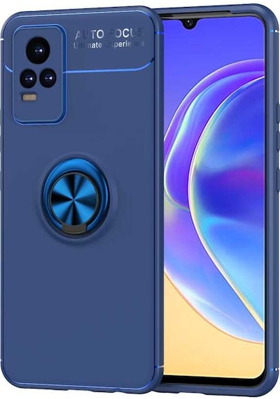 Goocamp Vivo V21e Kılıf Ravel Silikon Kapak - Mavi Mavi