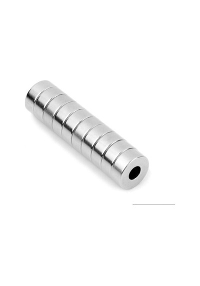 Delikli Neodyum Mıknatıs Yuvarlak D15X5X5 Mm - 10 Adet