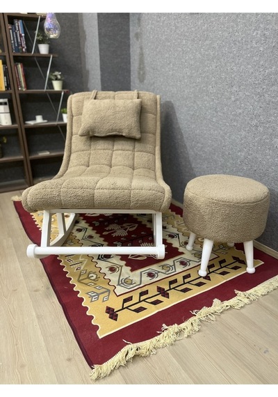 Asedia Miskin Lake Teddy Kahve Sallanan Sandalye Dinlenme Koltuğu