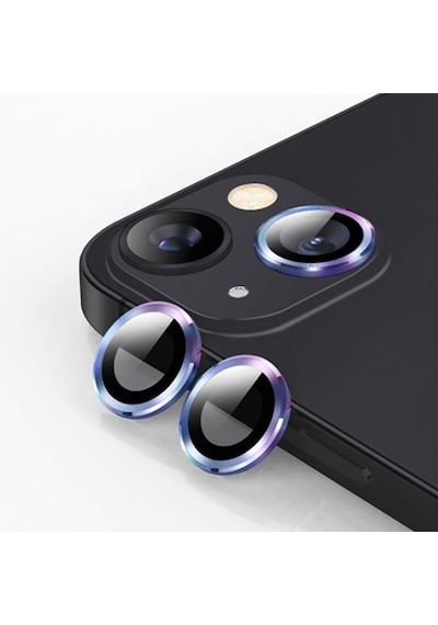 Ally Apple iPhone 15 Uyumlu /15 Plus Tempered Kamera Lens Koruma Cami - Çok Renklı