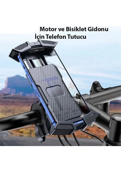 Blackbird Game Center Motor Ve Bisiklet Gidonu İçin Telefon Tutucu Bts14 Siyah