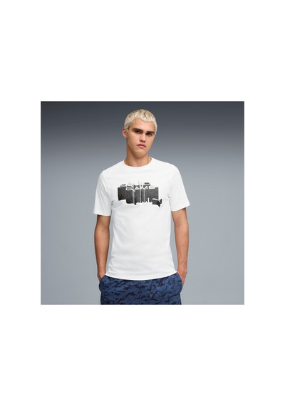 Puma X Squid Game Graphic Tee Erkek Beyaz Tişört Beyaz Beyaz