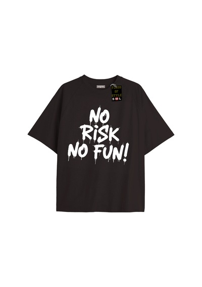 Flood Of Style Siyah Oversize T-shirt Norisknofun Özel Tasarım