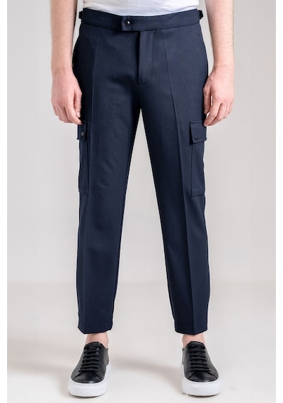 Giotelli Erkek Lacivert Dar Kesim Slim Fit Yünlü Dokuma Kargo Cep Normal Bel 6 Drop Pantolon Giotelli Erkek Lacivert Dar Kesim Slim Fit Yünlü Dokuma Kargo Cep Normal Bel 6 Drop Pantolon