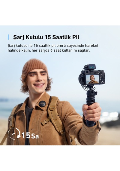 Anker Ankerwork M650 Kablosuz Yaka Mikrofonu Siyah