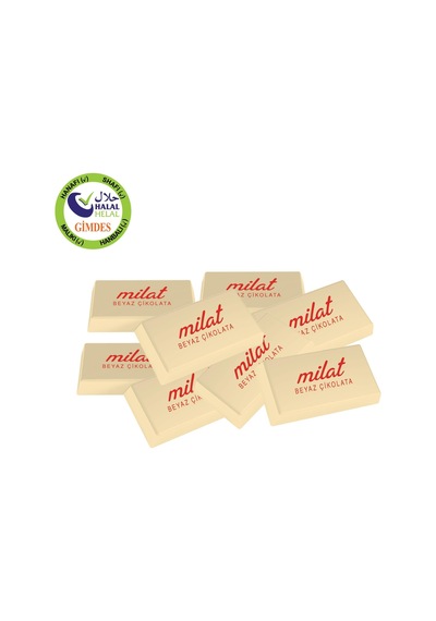 Milat Napoliten Dökme Beyaz Çikolata 1 KG